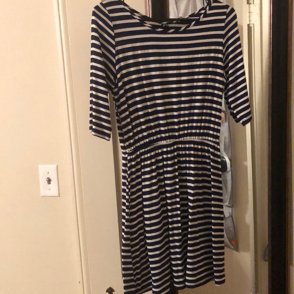 Blue & white stripped dress